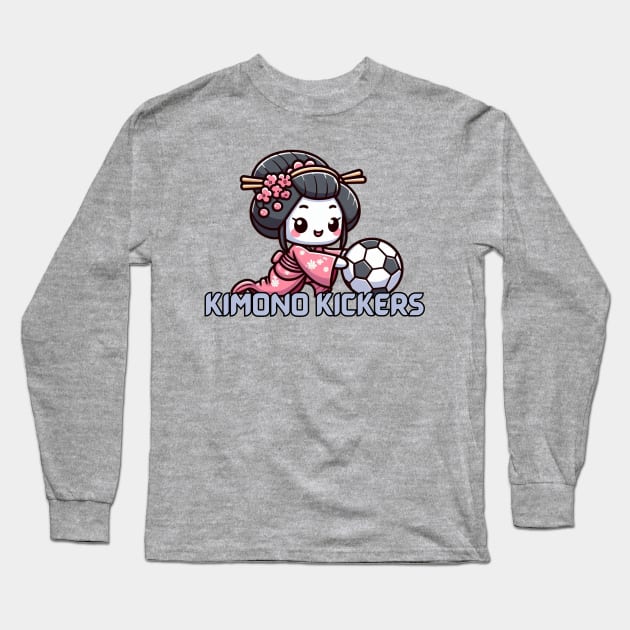 Football player Geisha girl Long Sleeve T-Shirt by Japanese Fever